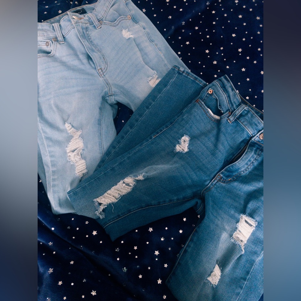 Bundle of 2 Aeropostale Blue High Rise Jeggings Size 2 Short